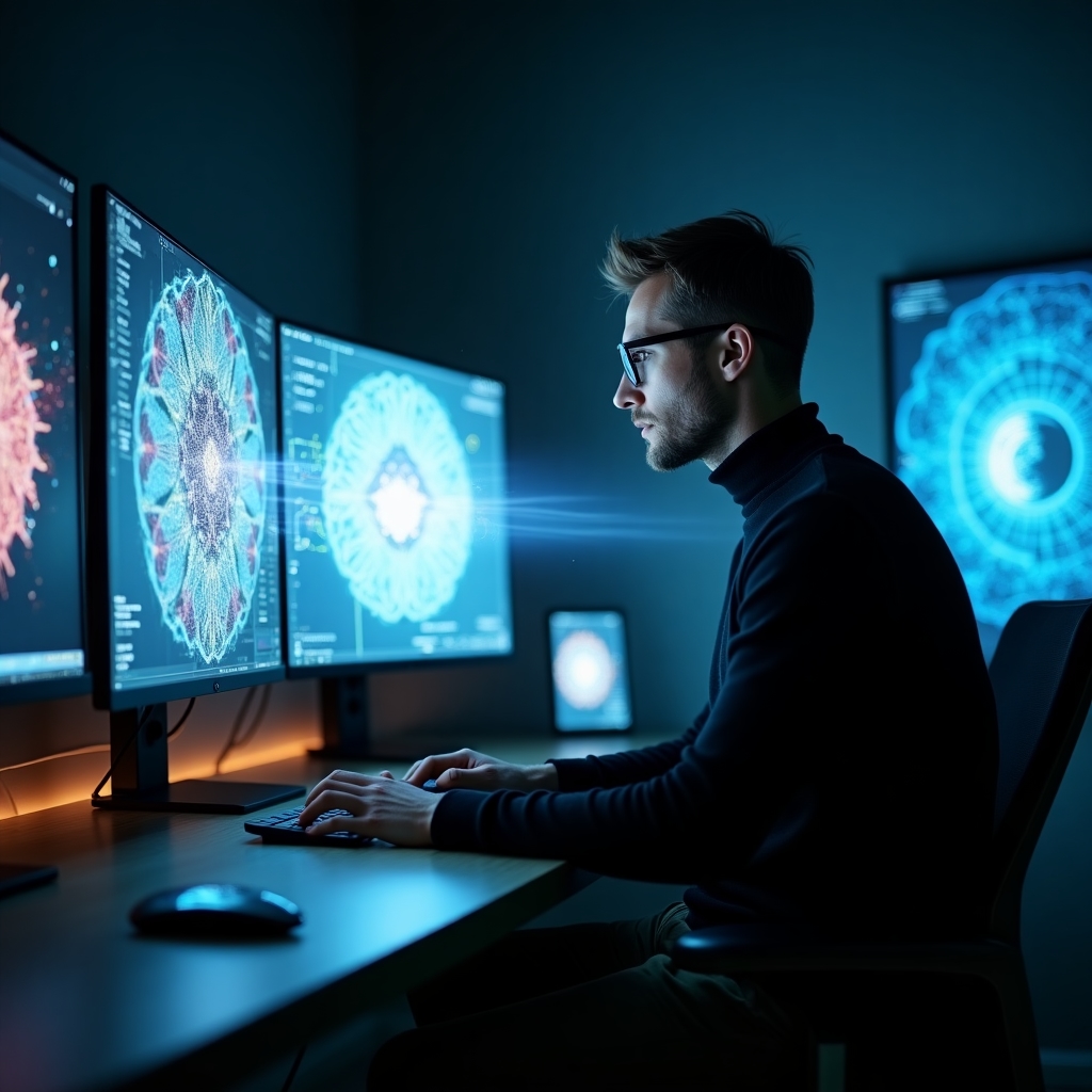 KI-Künstler bei der Arbeit